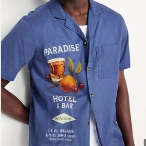 NWT - Old Navy | Men's Short Sleeve Graphic Camp Shirt